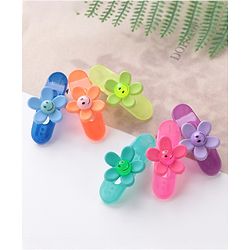 Babyhug Free Size Floral Shaped Clips  Pack of 6 - Multicolor