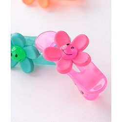 Babyhug Free Size Floral Shaped Clips  Pack of 6 - Multicolor