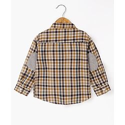 Babyhug Full Sleeves 100% Cotton Checks Shirt - Brown