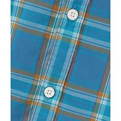 Babyhug Cotton Full Sleeves Checked Shirt- Navy Blue