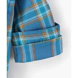 Babyhug Cotton Full Sleeves Checked Shirt- Navy Blue