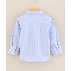 Babyhug Cotton Full Sleeves Striped Shirt - Blue