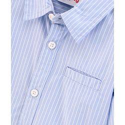Babyhug Cotton Full Sleeves Striped Shirt - Blue