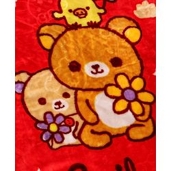 Babyhug Premium Embossed Mink Blanket Kitty Print - Dark Red