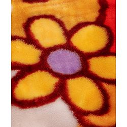 Babyhug Premium Embossed Mink Blanket Kitty Print - Dark Red