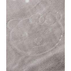 Babyhug Premium Embossed Mink Blanket Polar Bear Print - Grey