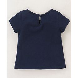 Babyhug Yarndyed Woven Check Frock With 100% Cotton Knitted Half Sleeves Inner Tee - Red
