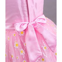 Babyhug Sleeveless Party Wear Sequin Embroidery Ankle Length Frock - Pink