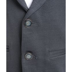Babyhug Woven Full Sleeves Solid Party Suit with Bow Tie - Grey & White