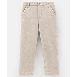 Babyhug Full Sleeves 4 Pcs Party Suit - Cream
