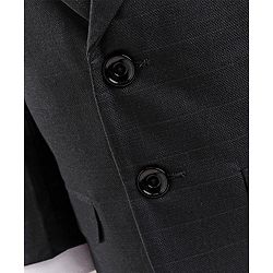 Babyhug Full Sleeves Party Suit With Bow Solid - Black