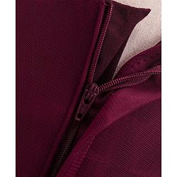 Babyhug Sleeveless Party Wear Layered Frock With Net Detailing & Floral Corsage- Maroon