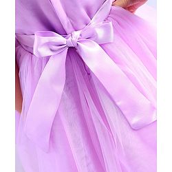 Babyhug Sleeveless Sequinned Party Frock - Lavender