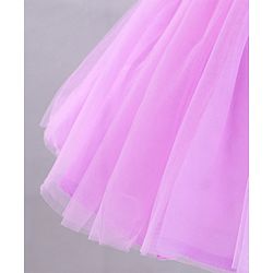 Babyhug Sleeveless Sequinned Party Frock - Lavender