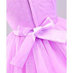 Babyhug Sleeveless Sequinned Party Frock - Lavender