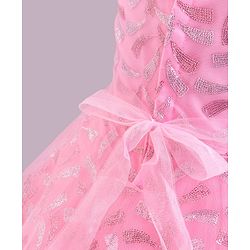 Babyhug Sleeveless Party Wear Frock Floral Corsage - Pink