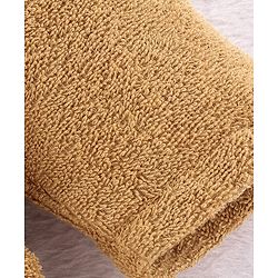 Babyhug Woven Terry Full Sleeves Hooded Bath Robe Teddy Design - Brown