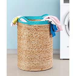 Babyhug Braided Jute Laundry Bag - Brown