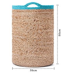 Babyhug Braided Jute Laundry Bag - Brown