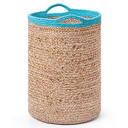 Babyhug Braided Jute Laundry Bag - Brown