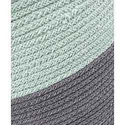 Babyhug Braided Cotton Laundry Bag  - Grey Sea Green