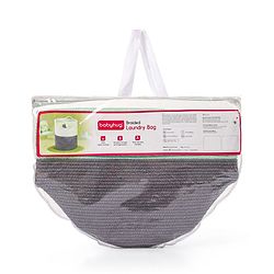Babyhug Braided Cotton Laundry Bag  - Grey Sea Green
