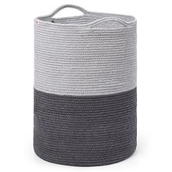 Babyhug Braided Cotton Laundry Bag  - Grey