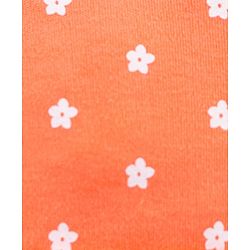Babyhug 100% Cotton Cap Mittens & Booties Orange - Circumference 30 cm