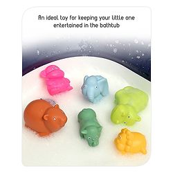 Babyhug Bath Squeeze Toys Jungle Animals Pack of 6 - Multicolour