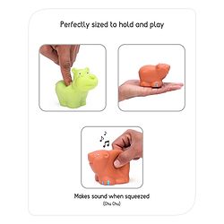 Babyhug Bath Squeeze Toys Jungle Animals Pack of 6 - Multicolour