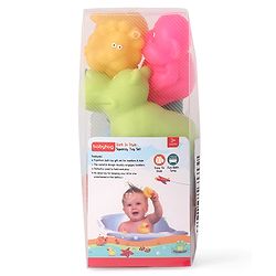 Babyhug Bath Squeeze Toys Jungle Animals Pack of 6 - Multicolour