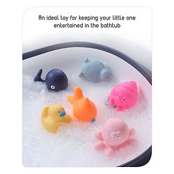 Babyhug Bath Squeeze Toys Ocean Animals Pack of 6 - Multicolour