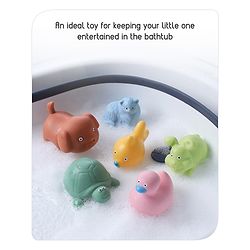 Babyhug Bath Squeeze Toys Pet Animals Pack of 6 - Multicolour