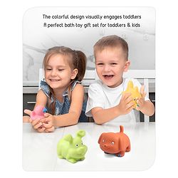 Babyhug Bath Squeeze Toys Pet Animals Pack of 6 - Multicolour