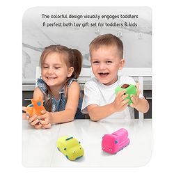 Babyhug Bath Squeeze Toys Transport Pack of 4 - Multicolour