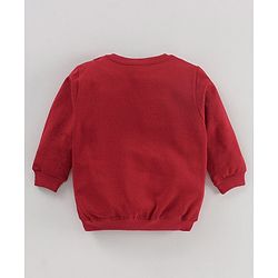 Babyhug Full Sleeves Sweatshirt Text Print - Maroon