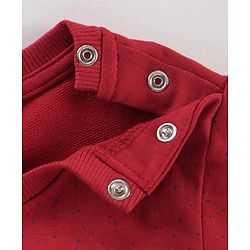Babyhug Full Sleeves Sweatshirt Text Print - Maroon
