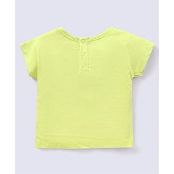 Babyhug 100% Cotton Full Sleeves T-Shirt Text Graphics Pack of 2 - Lime & Off White