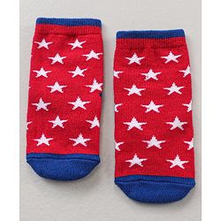 Cute Walk by Babyhug Ankle Length Antibacterial Socks Striped & Stars Design  Pack of 3 - Multicolour