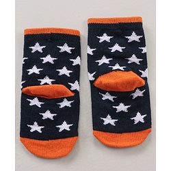 Cute Walk by Babyhug Ankle Length Antibacterial Socks Striped & Stars Design  Pack of 3 - Multicolour