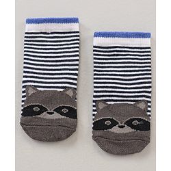 Cute Walk by Babyhug Ankle Length Antibacterial Socks Striped & Stars Design  Pack of 3 - Multicolour