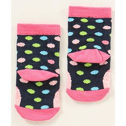 Cute Walk by Babyhug Ankle Length Antibacterial Socks Pack Of 5 Hearts Design  - Multicolour