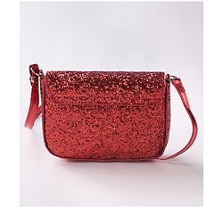 Babyhug Free Size Sling Bag  With Sequin Detailing & Butterfly Applique- Red