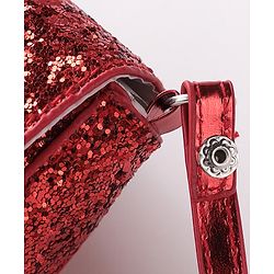 Babyhug Free Size Sling Bag  With Sequin Detailing & Butterfly Applique- Red