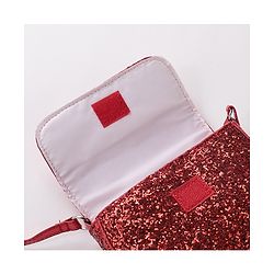 Babyhug Free Size Sling Bag  With Sequin Detailing & Butterfly Applique- Red