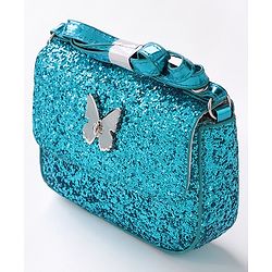 Babyhug Free Size Sling Bag  With Sequin Detailing & Butterfly Applique- Blue