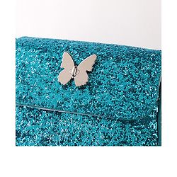 Babyhug Free Size Sling Bag  With Sequin Detailing & Butterfly Applique- Blue