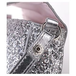 Babyhug Free Size Sling Bag  With Sequin Detailing & Butterfly Applique- Silver
