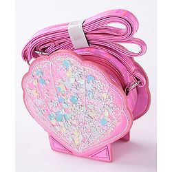 Babyhug Glitter Sling Bag  - Silver