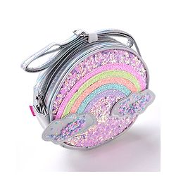 Babyhug Free Size Sling Bag With Sequin Detailing Rainbow & Cloud Patch- Purple